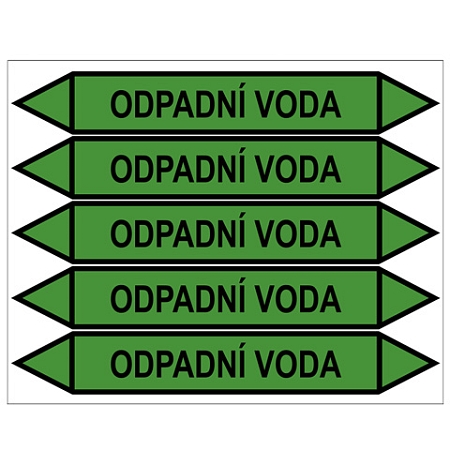 Značení potrubí, odpadní voda
